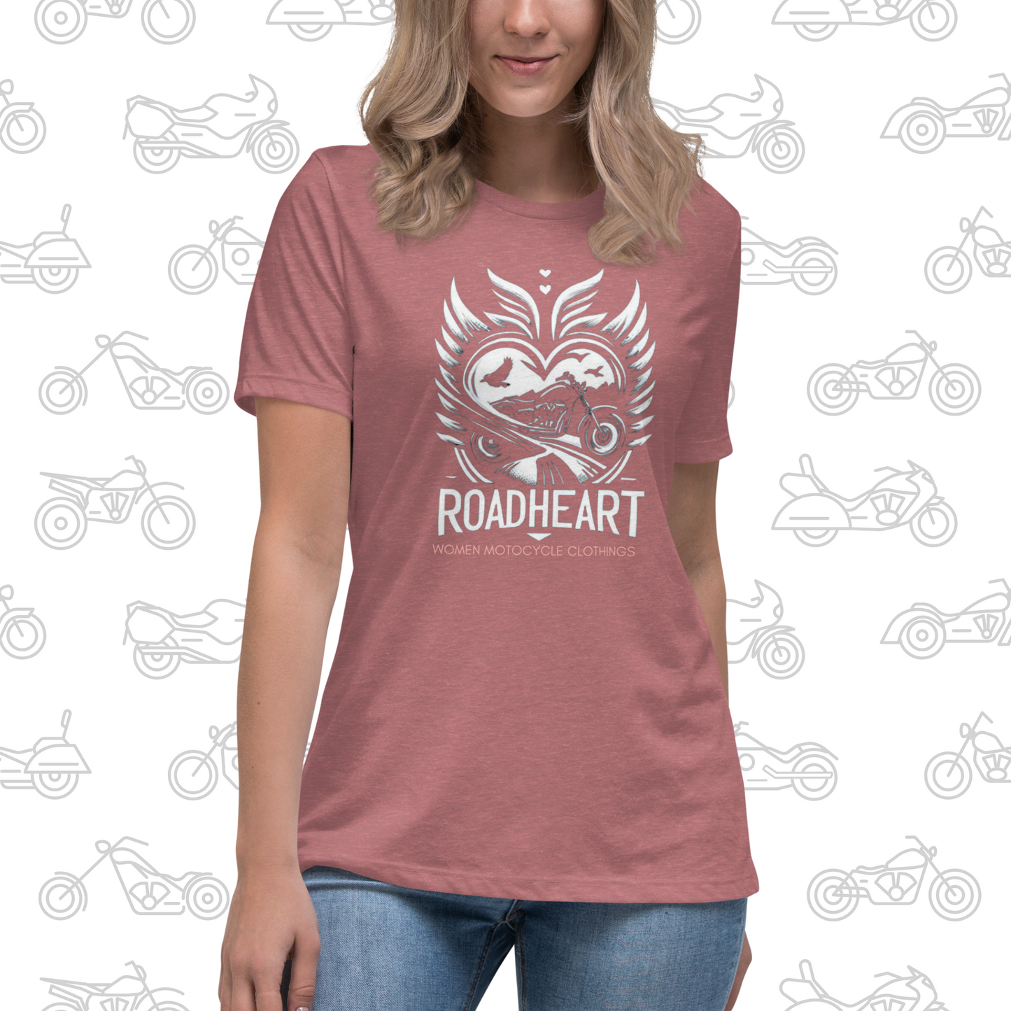 Original RoadHeart Women Motocycle T-Shirt