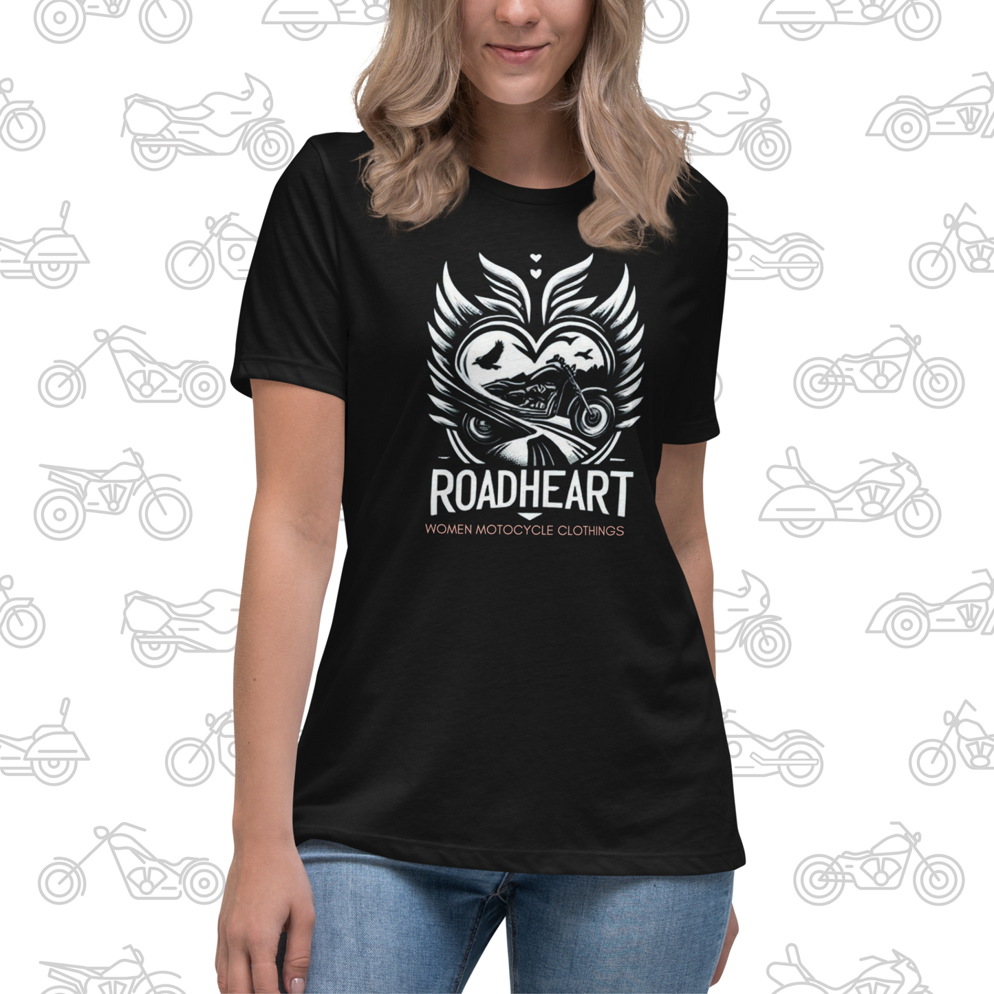 Original RoadHeart Women Motocycle T-Shirt