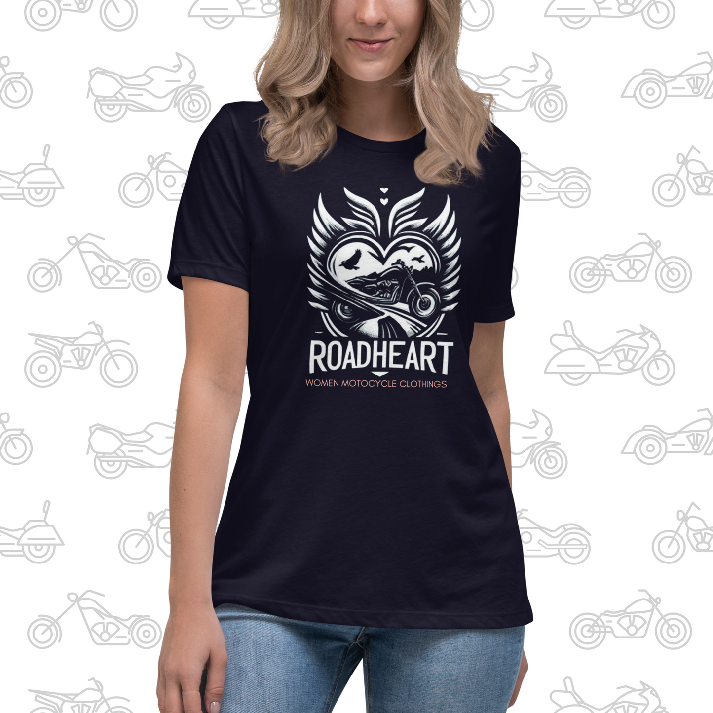 Original RoadHeart Women Motocycle T-Shirt