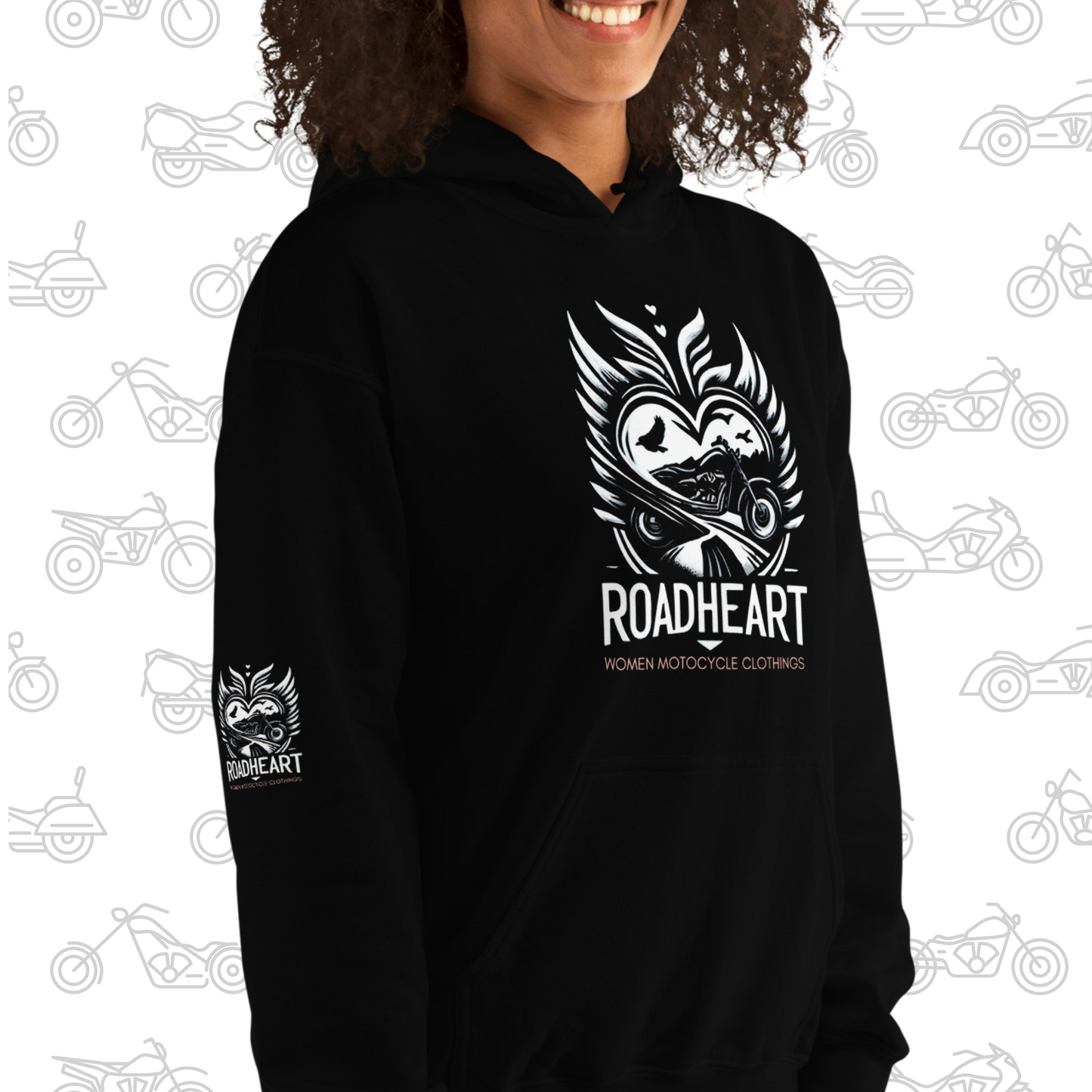 Sweat à capuche Moto Femme RoadHeart Wings Of Freedom Original